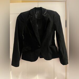 Black velvet blazer